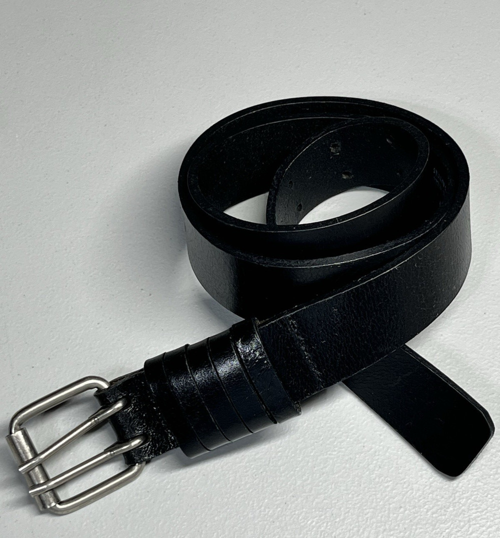 Belt Shak Leather Roller Buckle Belt Womens Small Black